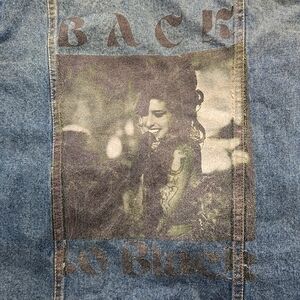 Zara man 1975 Amy Winehouse " Back to Black" jean jacket